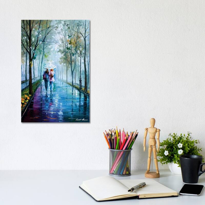 iCanvas "Foggy Stroll" by Leonid Afremov Canvas Print - 12x8x0.75