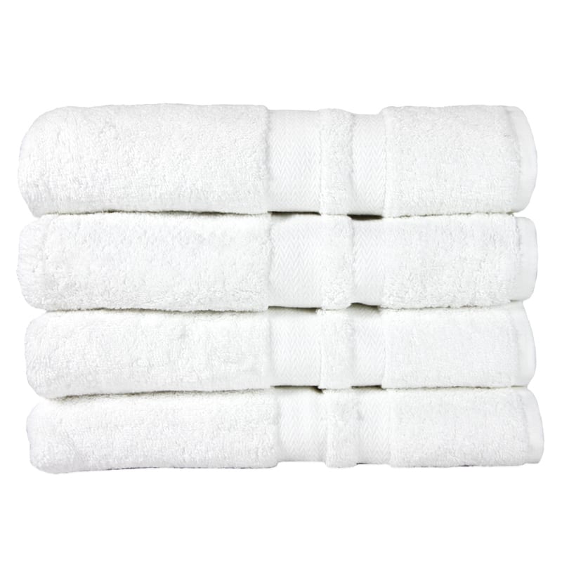 Magellan Soft Ring Spun Cotton White Towels - Set of 12