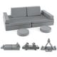 preview thumbnail 1 of 17, Costway 10 PCS Kids Play Sofa Set Modular Convertible Foam Folding - See Details Grey