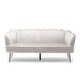preview thumbnail 3 of 62, Reitz Glam Velvet Shell Sofa by Christopher Knight Home - 76.25" L x 29.25" W x 33.50" H