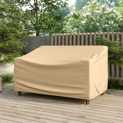Gymax Patio Loveseat Cover 2-Seater Waterproof Deep Sofa Cover w/