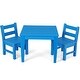preview thumbnail 1 of 38, Costway 3PCS Kids Table & 2 Chairs Set Outdoor Heavy-Duty All-Weather - See Details Blue