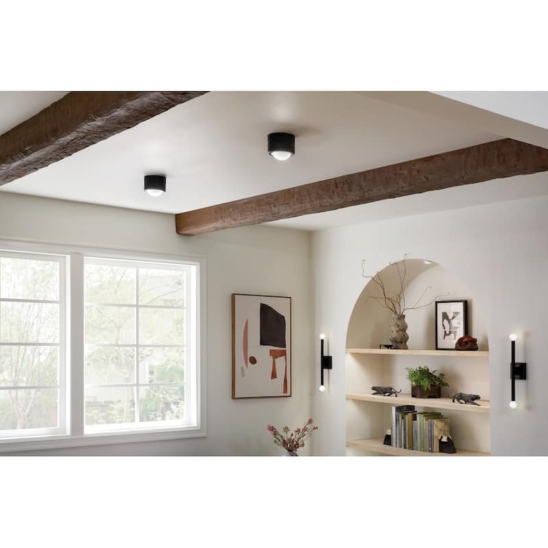 Kichler Lighting Tibbi 5.5 in. 1-Light Black Integrated LED Flush Mount Light
