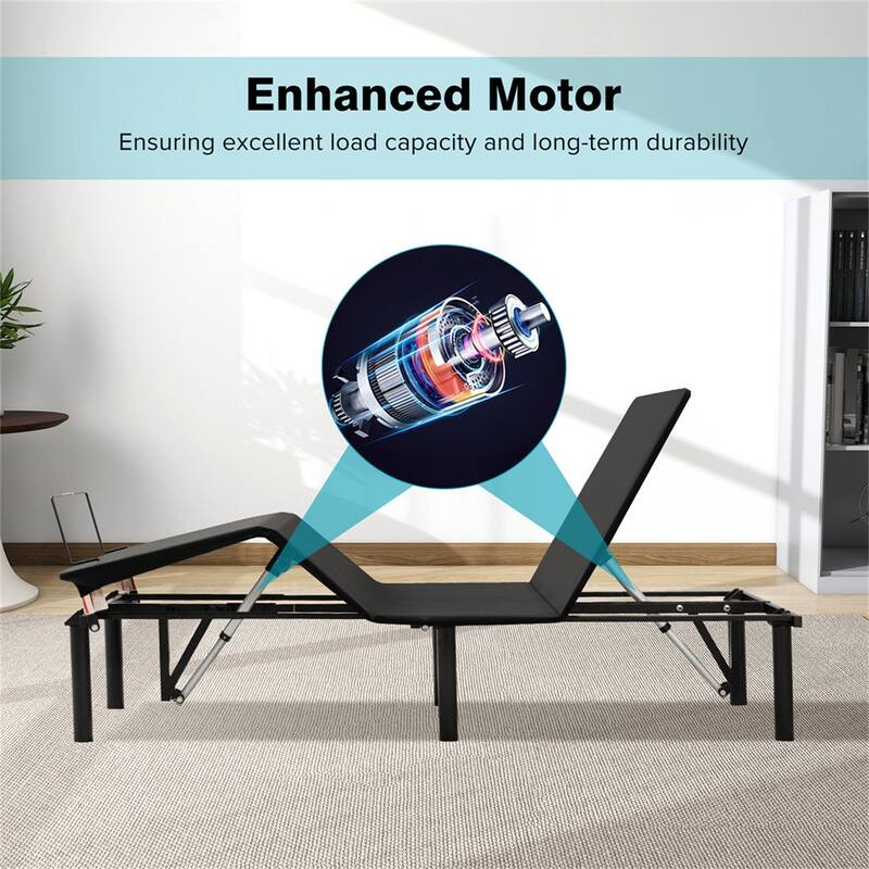 Twin XL Size Adjustable Bed Base, Bed Frame with Head and Foot Incline