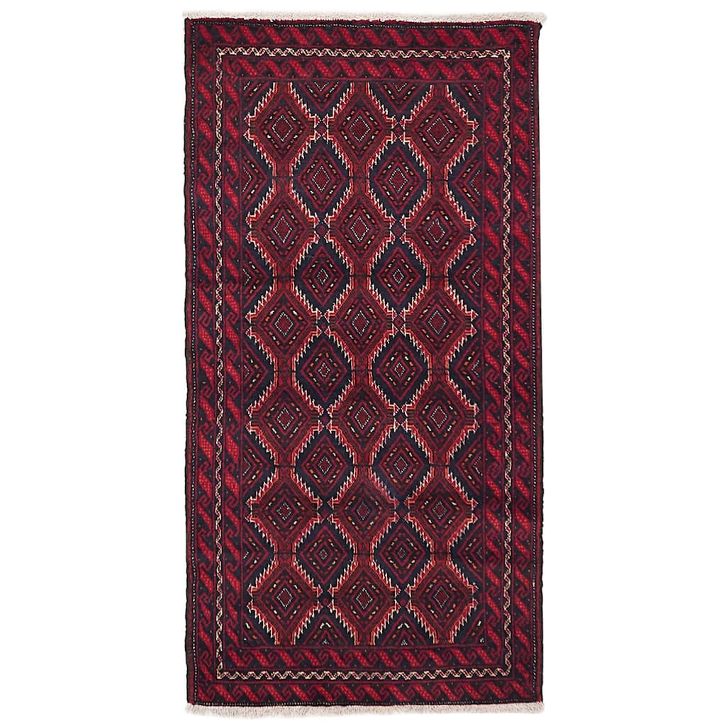 ECARPETGALLERY Hand-knotted Teimani Red Wool Rug - 2'11 x 5'9