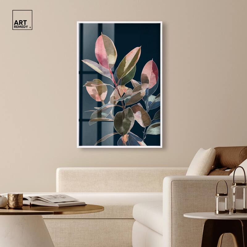 Fuchsia Frond I Shadowbox by Art Remedy