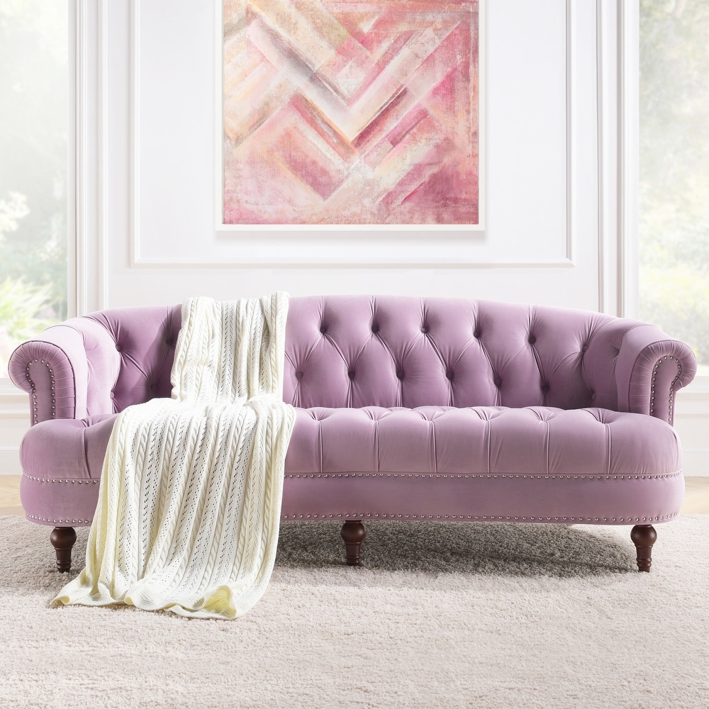 Purple microfiber outlet couch