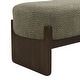 preview thumbnail 10 of 18, Christopher Knight Home - Gazena Large Ottoman Bench with Rubberwood Base - 64" W x 18.5" D x 18.5" H