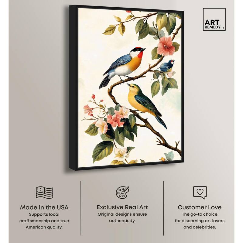 Colorful Perch Canvas by Art Remedy