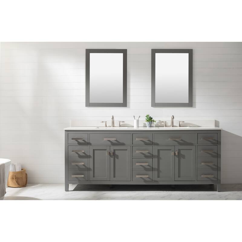 Valentino 84" Double Vanity in Grey