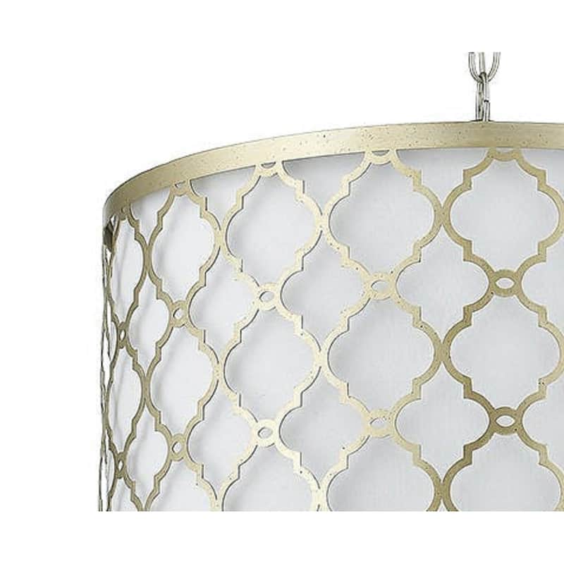 Champagne Gold Drum Pendant with 3 Lights