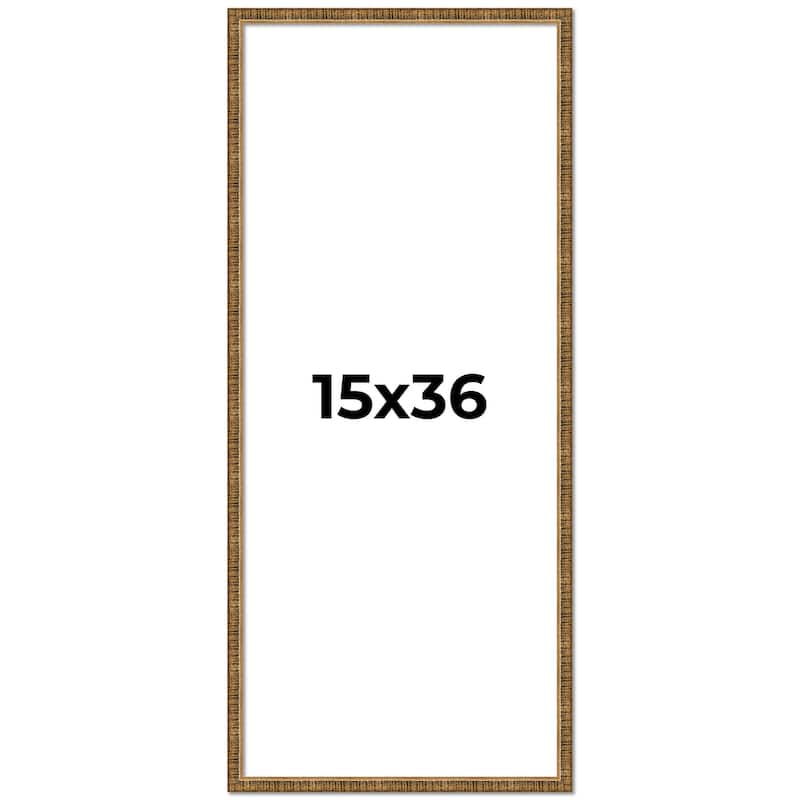 15x36 Frame Gold Kingsley Distressed Solid Wood Picture Frame Width