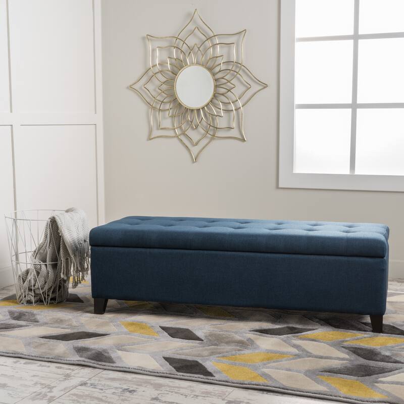 Upholstered Storage Ottoman Bench for Bedroom, Entryway & Foot Rest