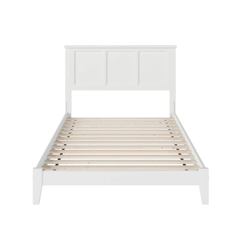 Platform Bed - Solid Hardwood Frame & Open Footboard - Sturdy & Stylish Design