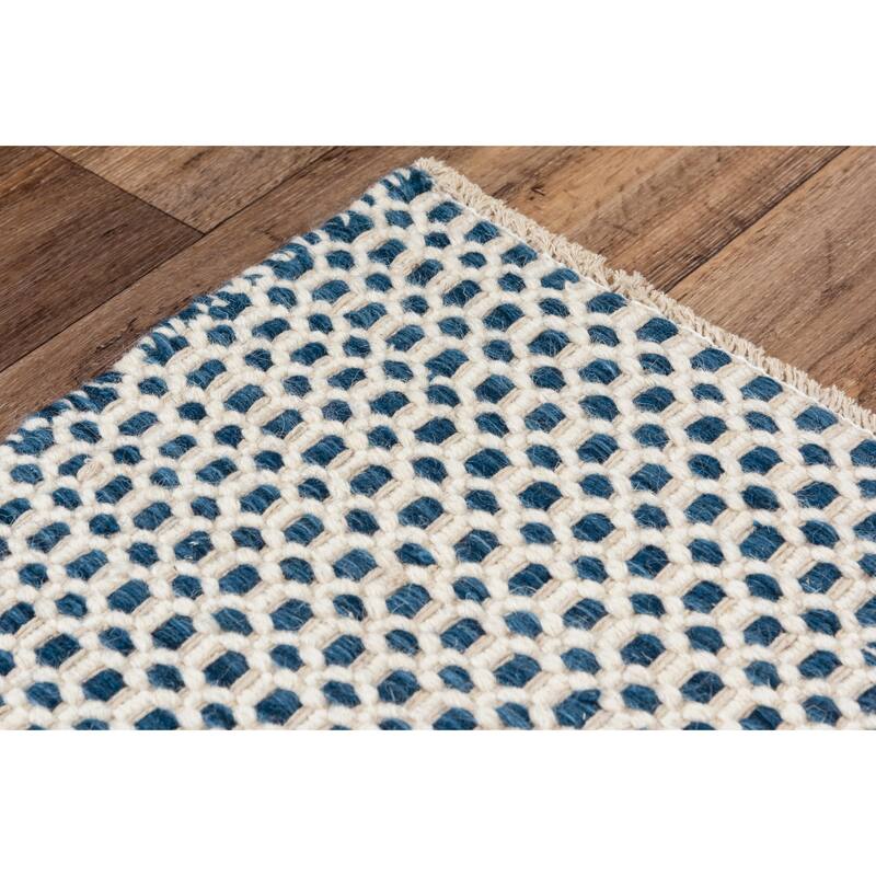 Alora Decor Monarch Basketweave Hand-woven Wool Area Rug.
