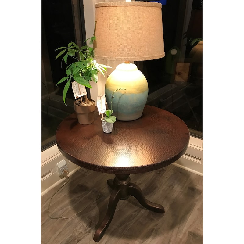 30-in Round Hammered Copper Table Top in Oil Rubbed Bronze (TTR30DB)