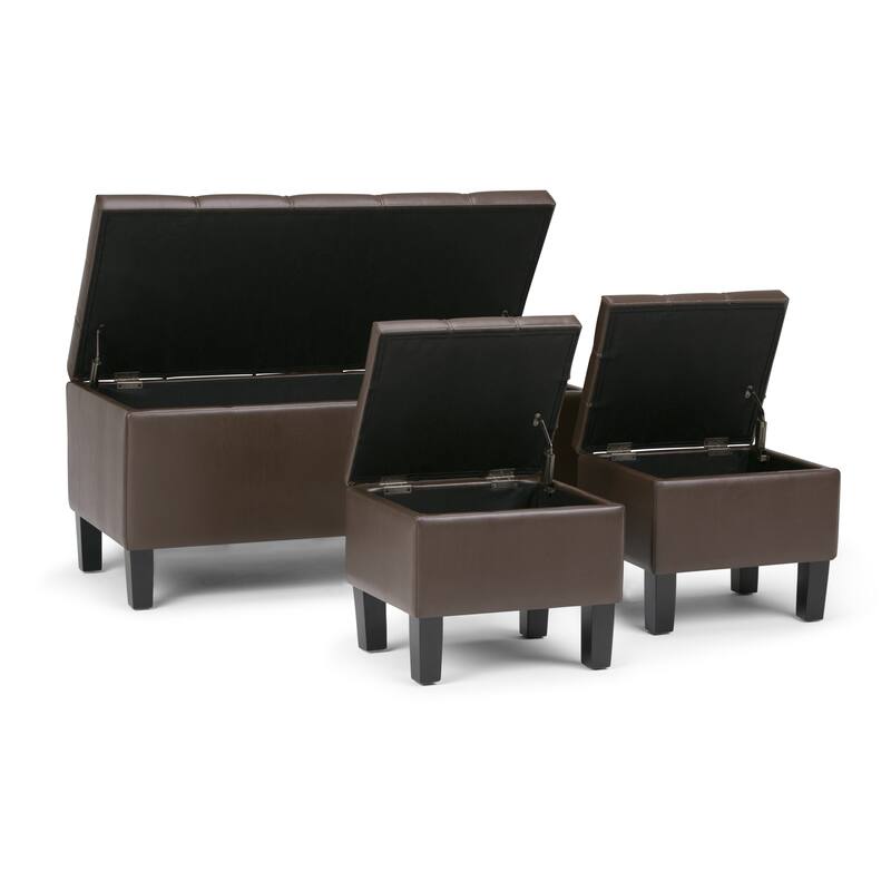 WYNDENHALL Lancaster 44 inch Wide Contemporary Rectangle Storage Ottoman