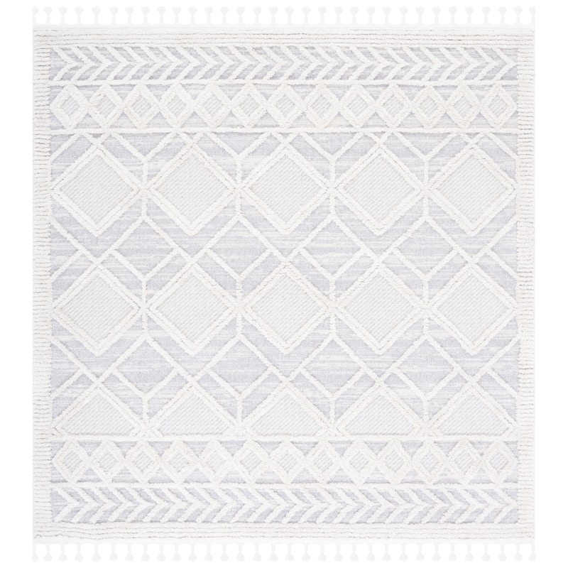 SAFAVIEH Handmade Marrakech Khanh Traditional Rug - 6'7" Square - Beige/Grey