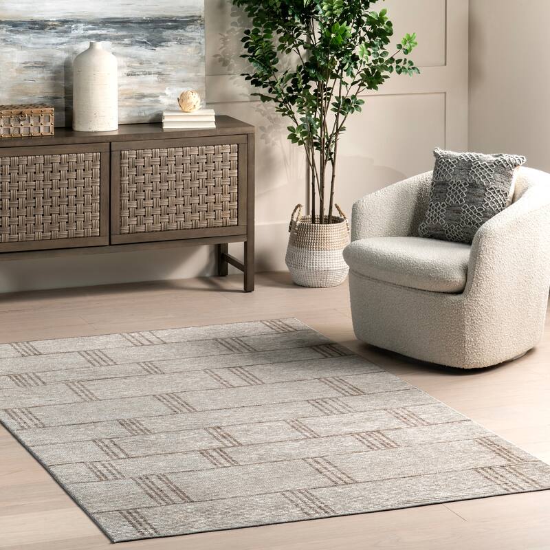 Nuloom Yadira SpinClean Geometric Machine Washable Area Rug