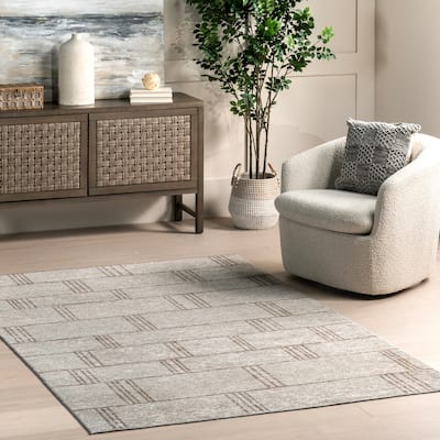 Nuloom Yadira SpinClean Geometric Machine Washable Area Rug