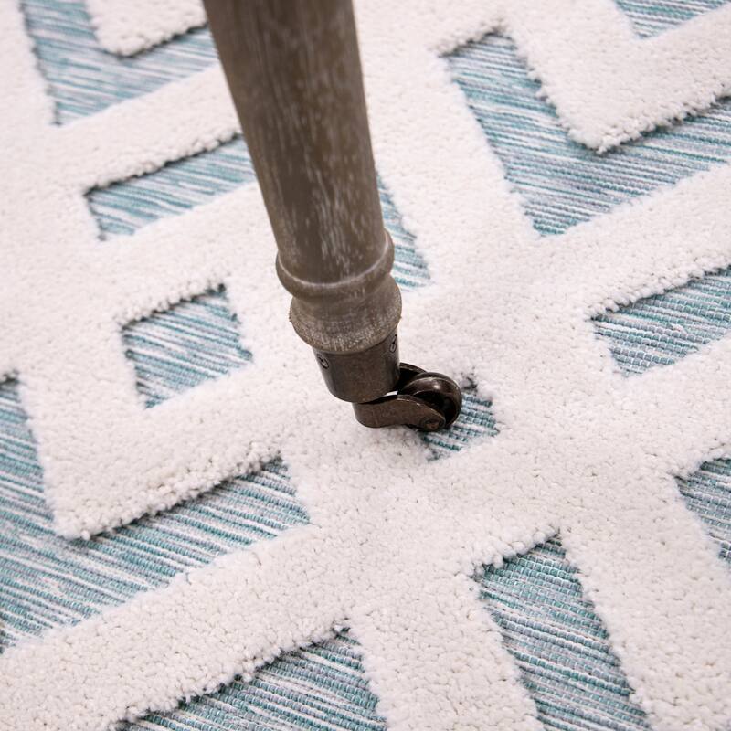 Simply Southern Cottage Covington Geometric Indoor Outdoor Rug