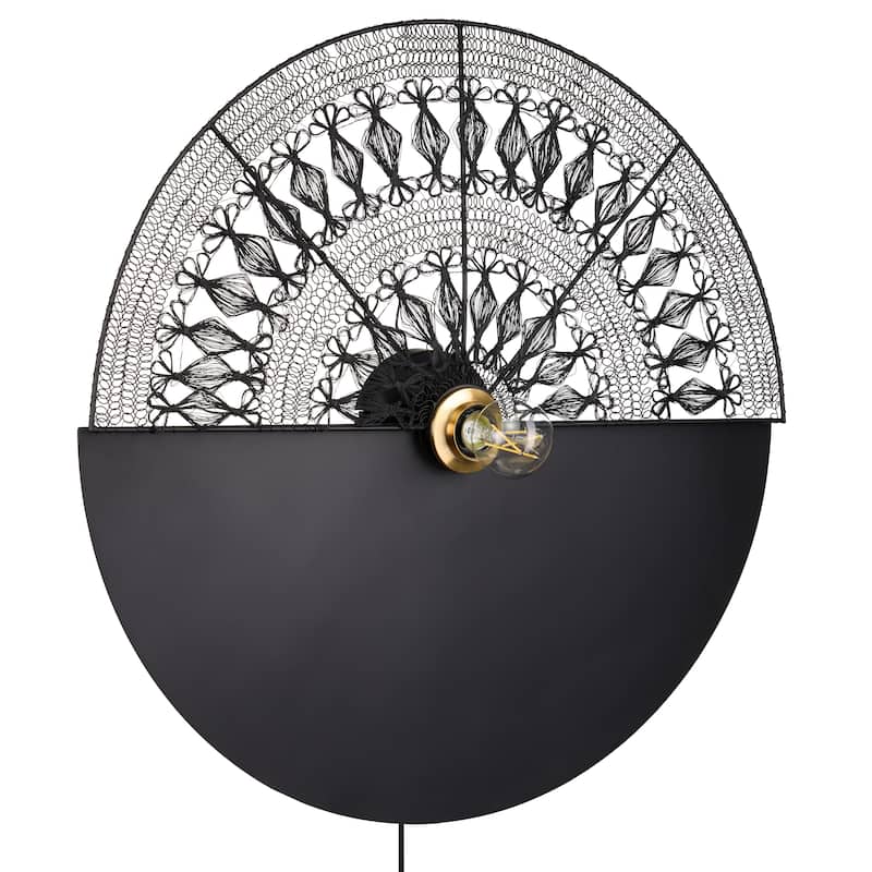 Mitchell River of Goods Black Metal Indoor Wall Sconce - 24" x 3.75" x 24"