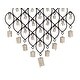 preview thumbnail 3 of 2, Black Iron Eclectic Windchime 24 x 13 x 1