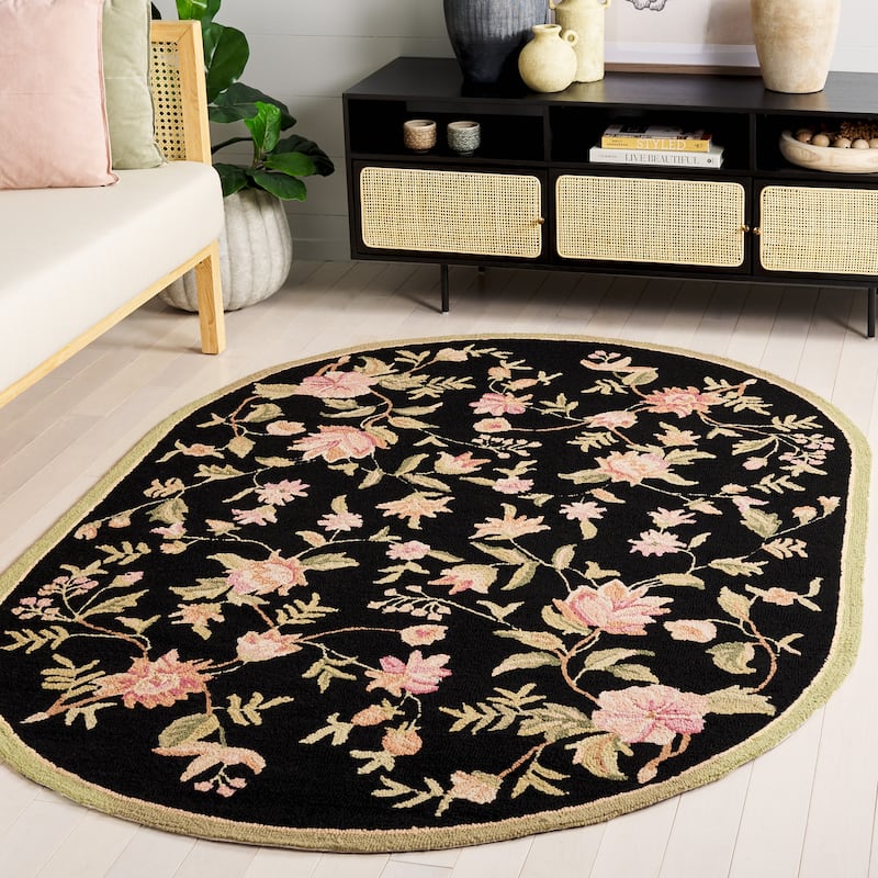 SAFAVIEH Handmade Chelsea Rodovica Floral French Country Wool Rug