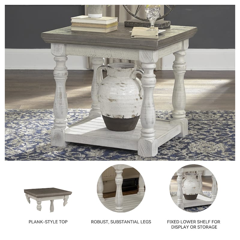 Signature Design by Ashley Ivy Hollow Rustic Rectangular End Table