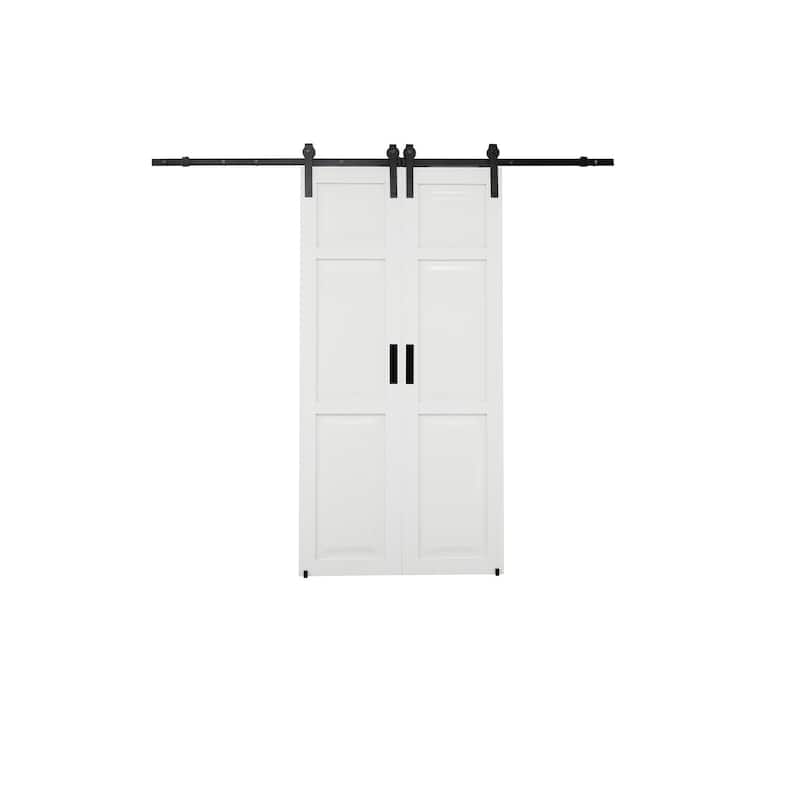 Millbrooke 36x84 Center Opening Vinyl Barn door kit White