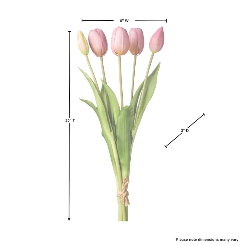 Plastic Soft Touch Tulip Bundlex5 15.25"
