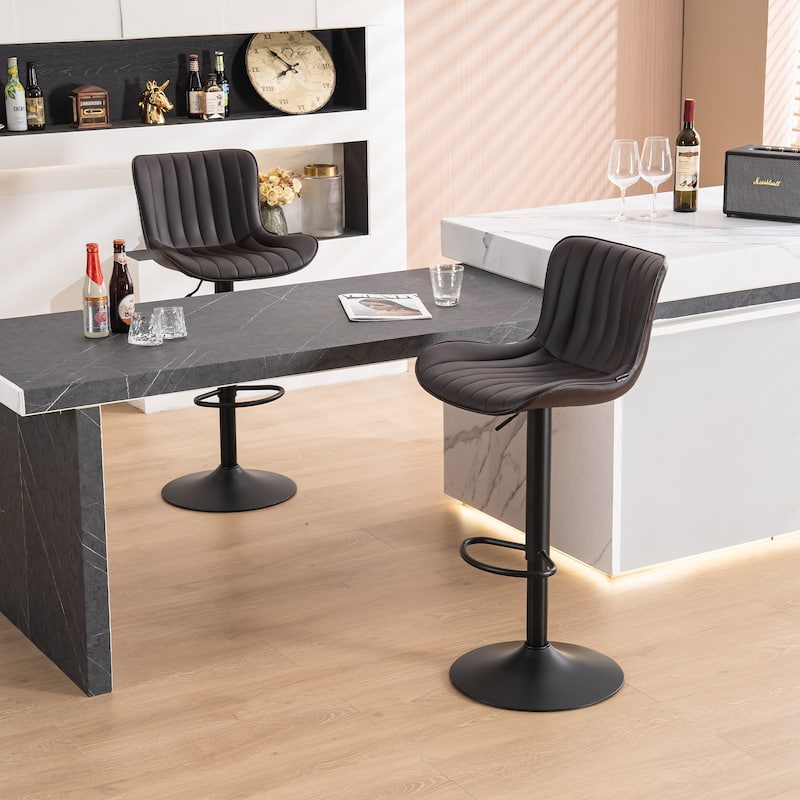 Counter Height Modern Swivel Barstools Set of 2