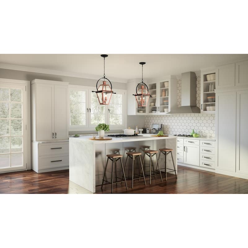 Rue De Royal 4-Light Aged Copper Rustic Pendant