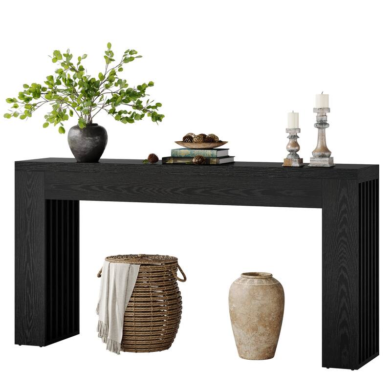 59-Inch Console Table for Living Room, Farmhouse Entryway Table
