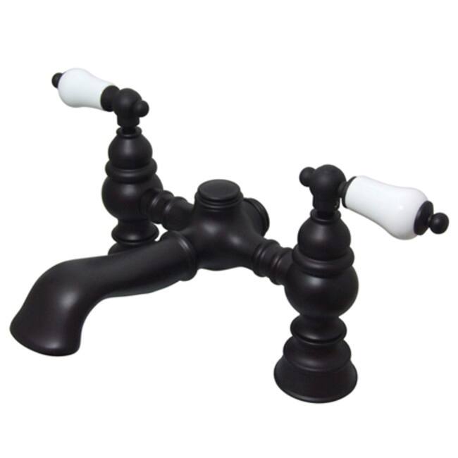 Kingston Brass Vintage Deck Mounted Clawfoot Tub Filler with Porcelain