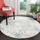 preview thumbnail 6 of 29, SAFAVIEH Handmade Bella Tilda Modern Floral Wool Rug 5' x 5' Round - Dark Blue/Ivory