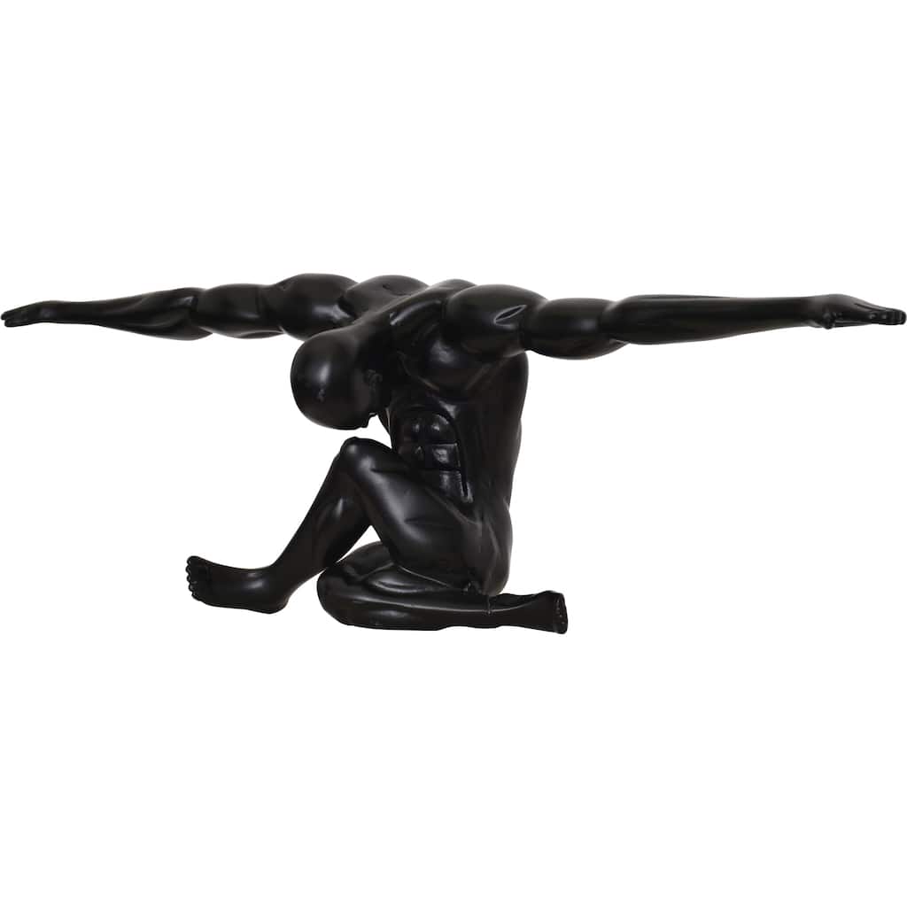 Renwil Mortal Indoor Aluminum Statue, Matte Black
