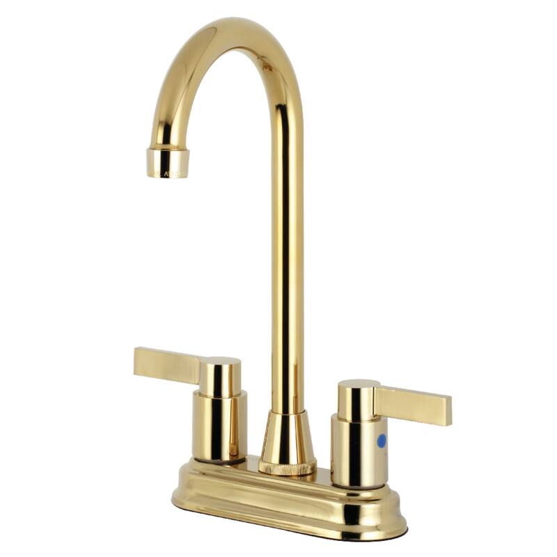 Kingston Brass NuvoFusion 4 in. Centerset Bar Faucet - Polished Brass