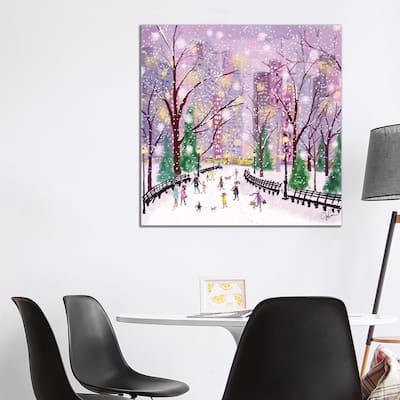 iCanvas "Snowy Night" by Joy Laforme Canvas Print