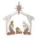 preview thumbnail 1 of 6, National Tree Company 55 in. Pre-lit Nativity Scene Outdoor Decoration - White - 55 in
