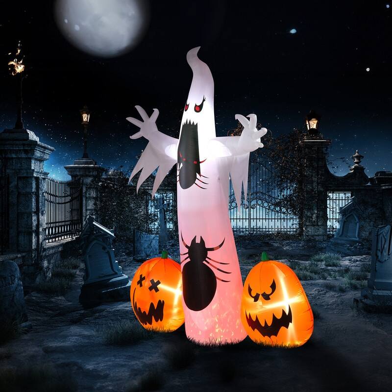 8FT Pumpkin Spider Ghost Inflatable Halloween Outdoor Decorations