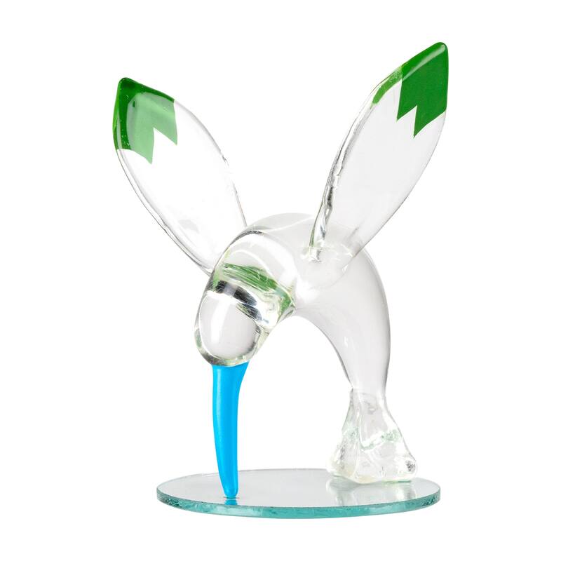 Cotton Candy Hummingbird Crystal Figurine - 2.75"