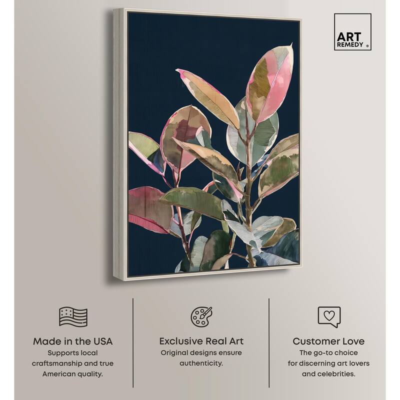 Fuchsia Frond II Canvas by Art Remedy