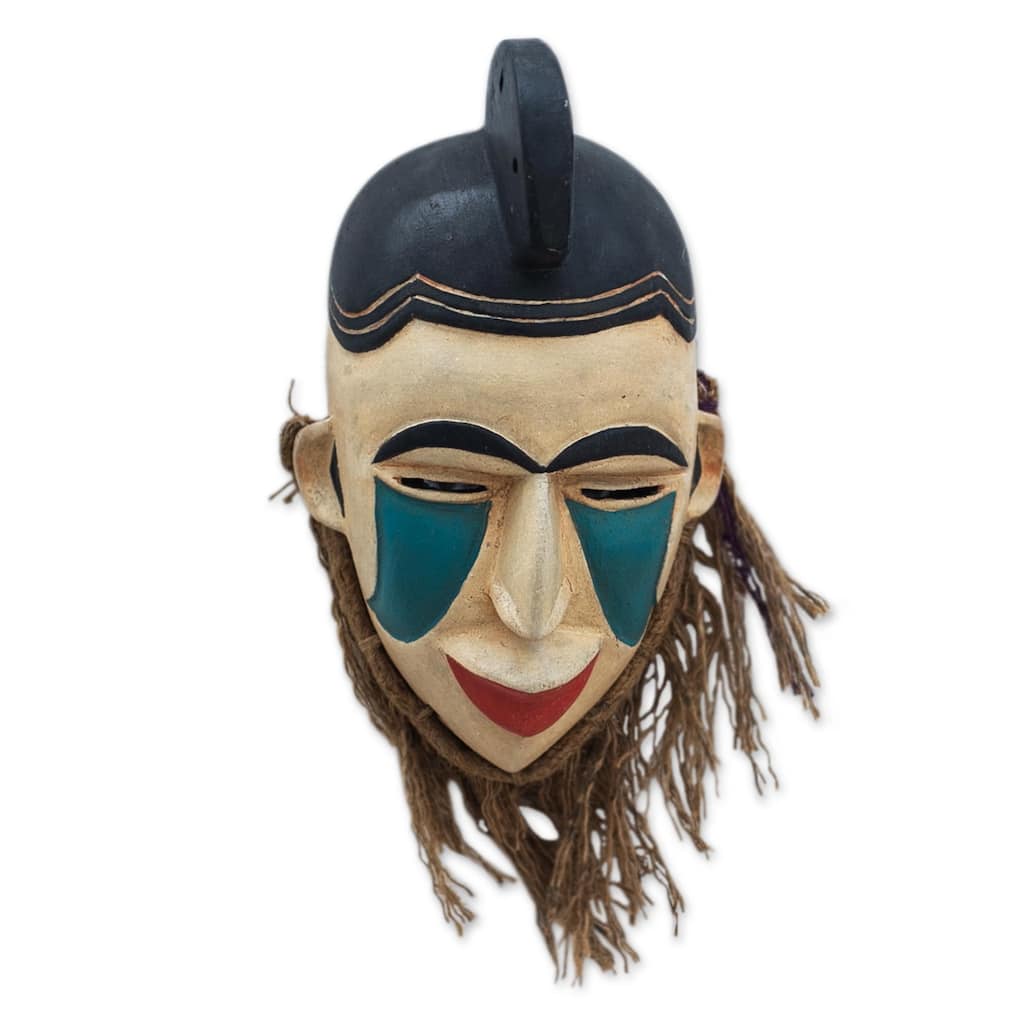 Novica Handmade Miniature Igbo African Wood Mask