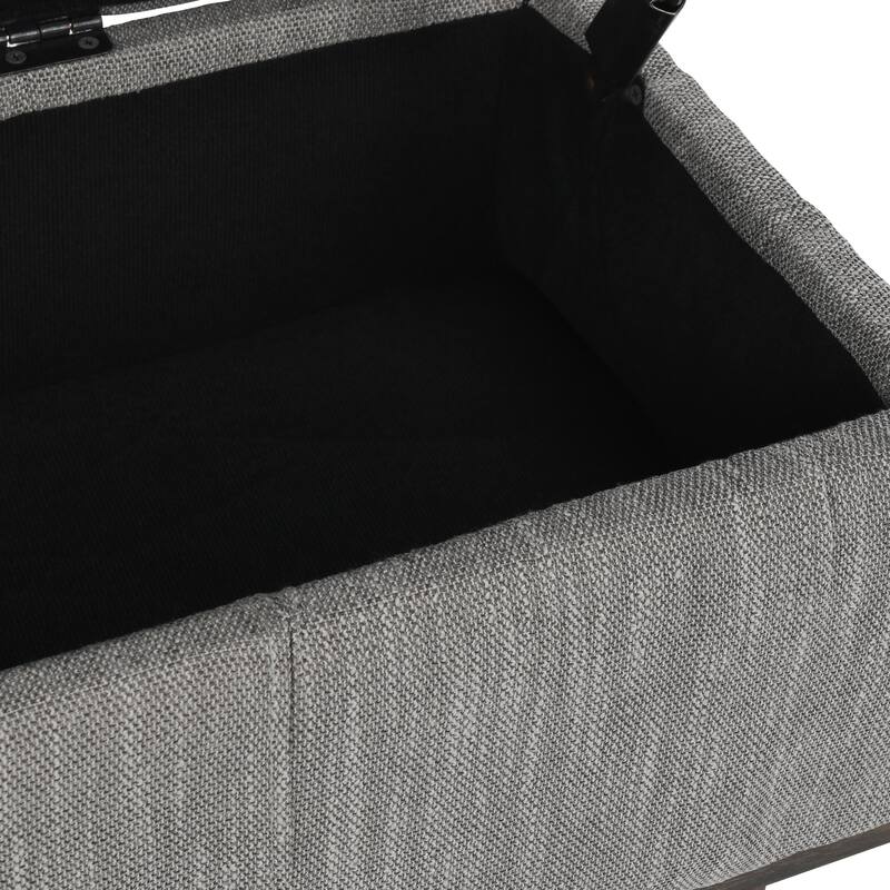 Louise Tufted Storage Bench, Gray 54" By Kosas Home