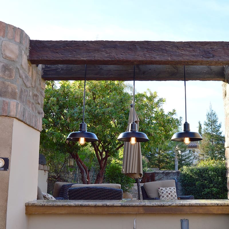 Gwen 1 Light Outdoor Pendant - Imperial Black