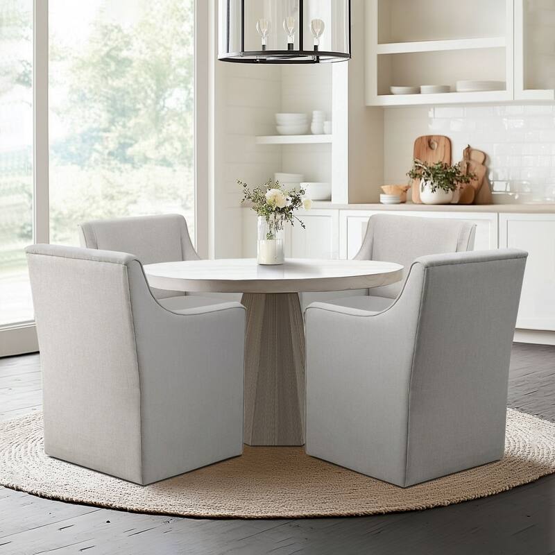 Madison Park Charlotte Dining Arm Chair with Casters