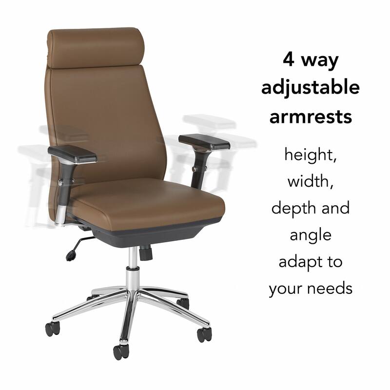Bush Business Metropolis High Back Leather Executive Office Chair