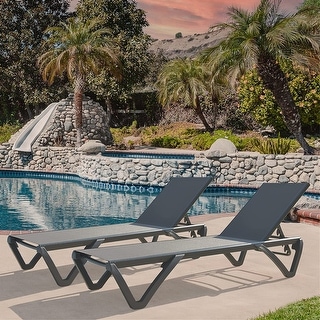 Stackability Patio Chaise Lounge, Outdoor Adjustable Backrest Patio ...