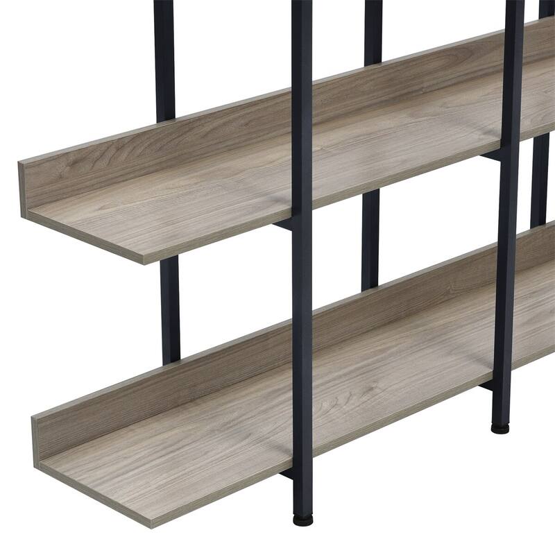 Merax Vintage Industrial 5 Tier Bookcase with Open Shelves